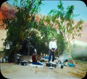 Navajo family in Canyon De Chelly, AZ. Date 1920-1940