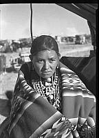 Woman at Navajo encampment, Laguna Pueblo, New Mexico 1930s