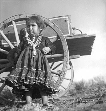Navajo Child of the Clyde Peshlakai family at Wupatki