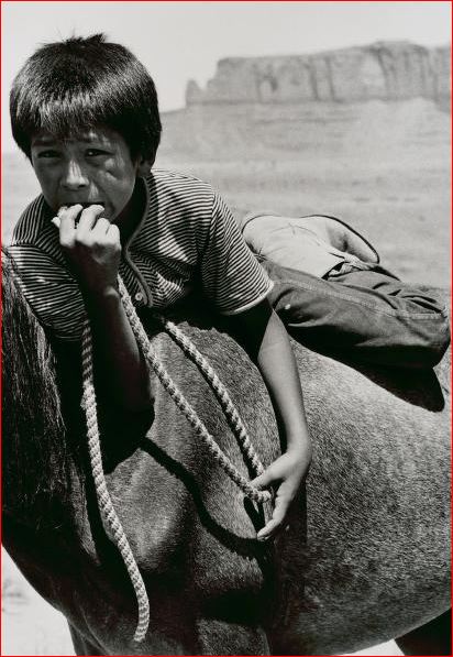 Navajo Boy with Horse