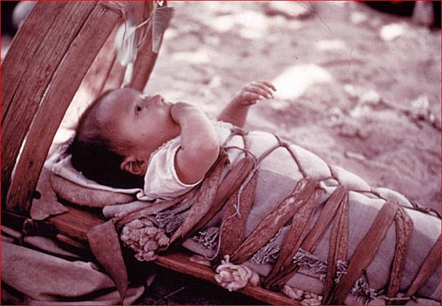 Navajo Baby on Awéétsáál (Cradle Board)