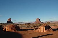 Male and Female Navajo Hogans at Monument Valley Navajo Tribal Park