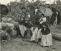 Navajo women and children at encampment, New Mexico 1940